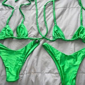 Green swimsuit made by me size S